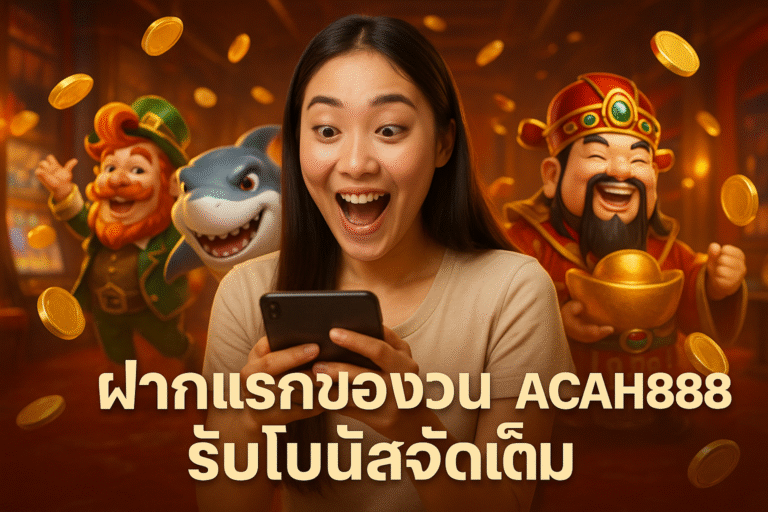 ฝากแรกของวัน ACASH888 รับโบนัสจัดเต็ม